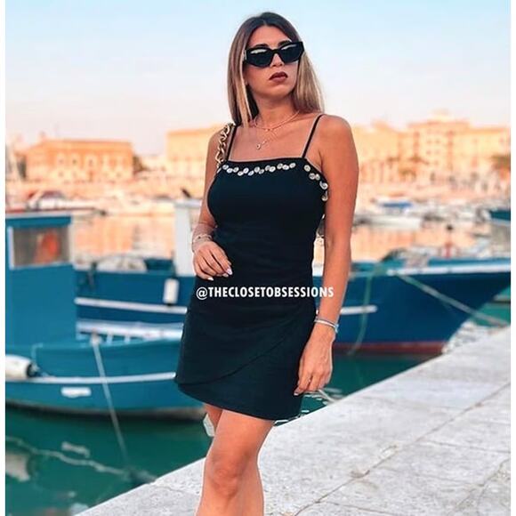 ZARA Linen Blend Mini Dress NWT - Picture 3 of 14